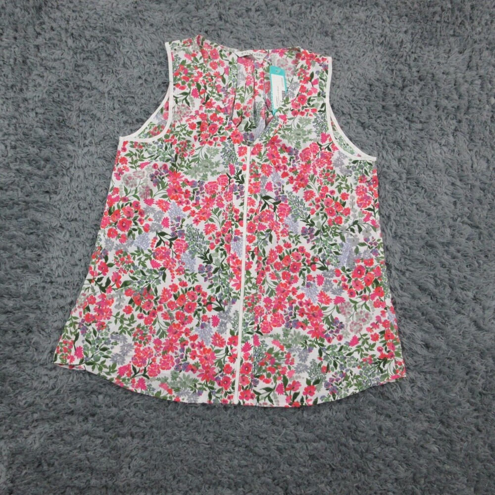 41 Hawthorn Blouse Womens Medium Sylvie Chiffon Pink Floral Sleeveless NWT